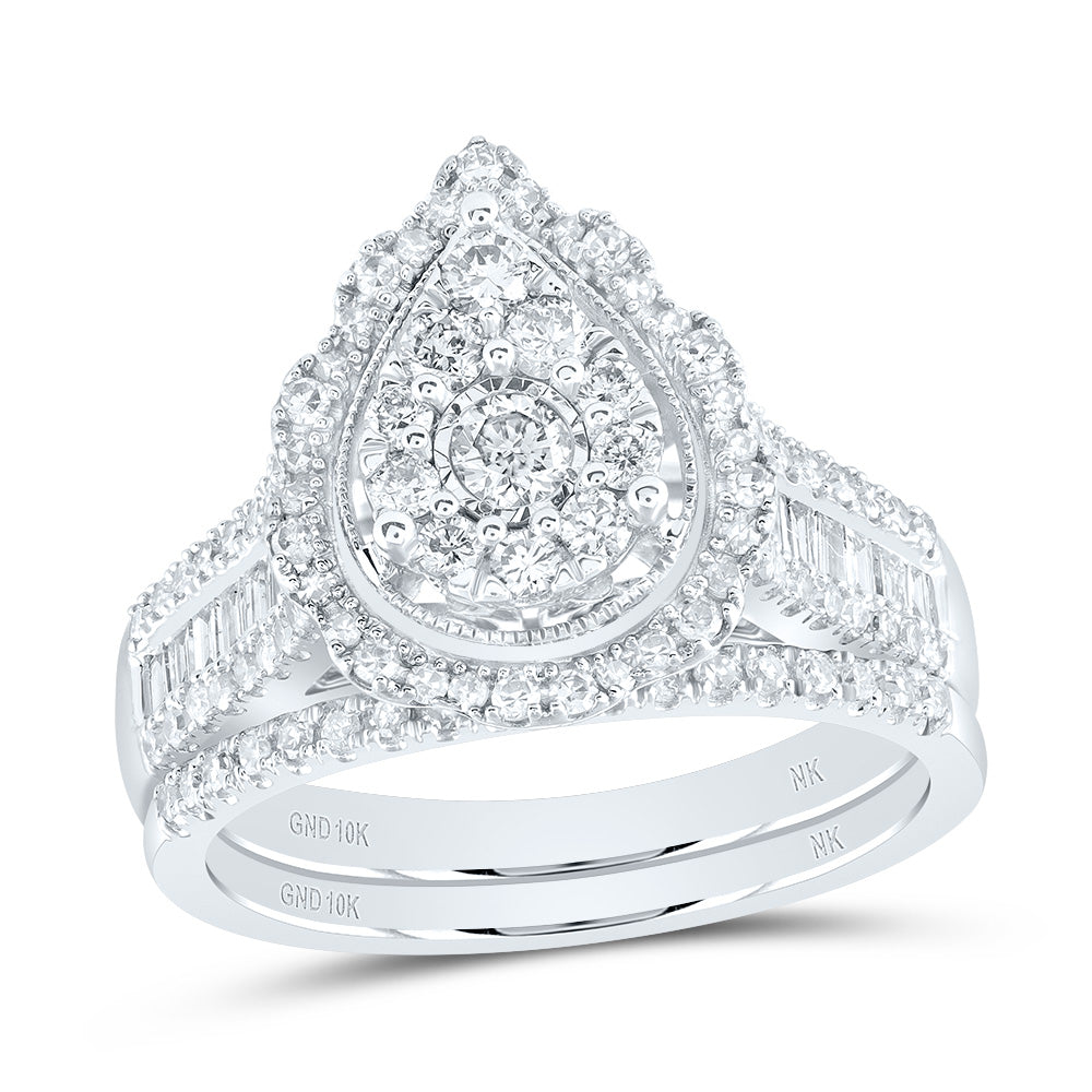 1CTW-DIA NK BRIDAL SET