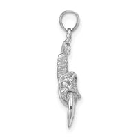 Load image into Gallery viewer, 14k White Gold Moveable Lobster Pendant
