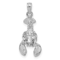 Load image into Gallery viewer, 14k White Gold Moveable Lobster Pendant
