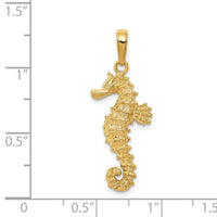 Load image into Gallery viewer, 14k Polished Open-Backed Seahorse Pendant
