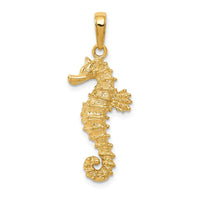 Load image into Gallery viewer, 14k Polished Open-Backed Seahorse Pendant
