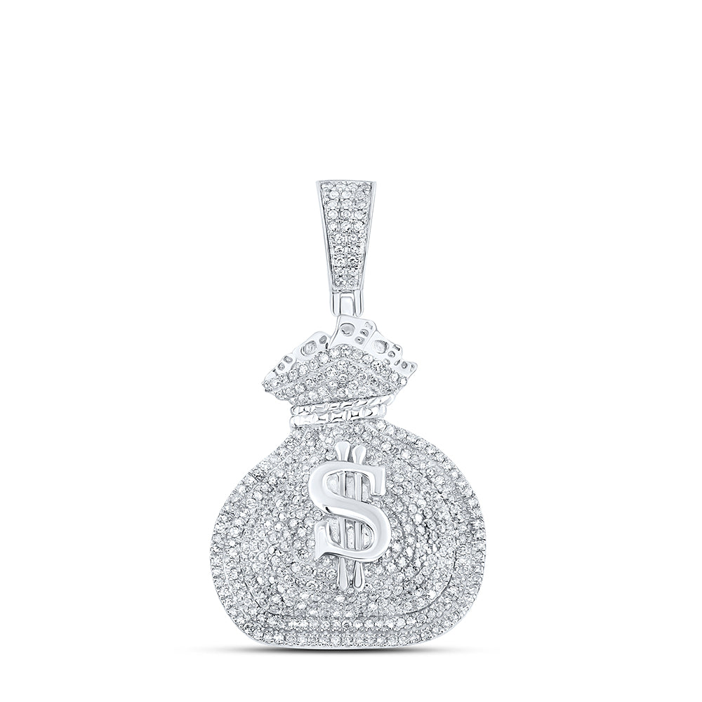 1 CTW-DIA P1 MONEY DOLLAR BAG MENS CHARM