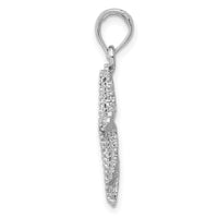 Load image into Gallery viewer, 14k White Gold Polished Open-Backed Starfish Pendant
