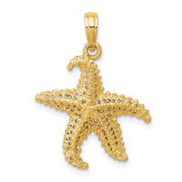 Load image into Gallery viewer, 14k Polished Open-Backed Starfish Pendant
