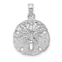 Load image into Gallery viewer, 14k White Gold Polished Sand Dollar Pendant

