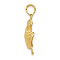 Load image into Gallery viewer, 14k Solid Polished Open-Backed Turtle Pendant
