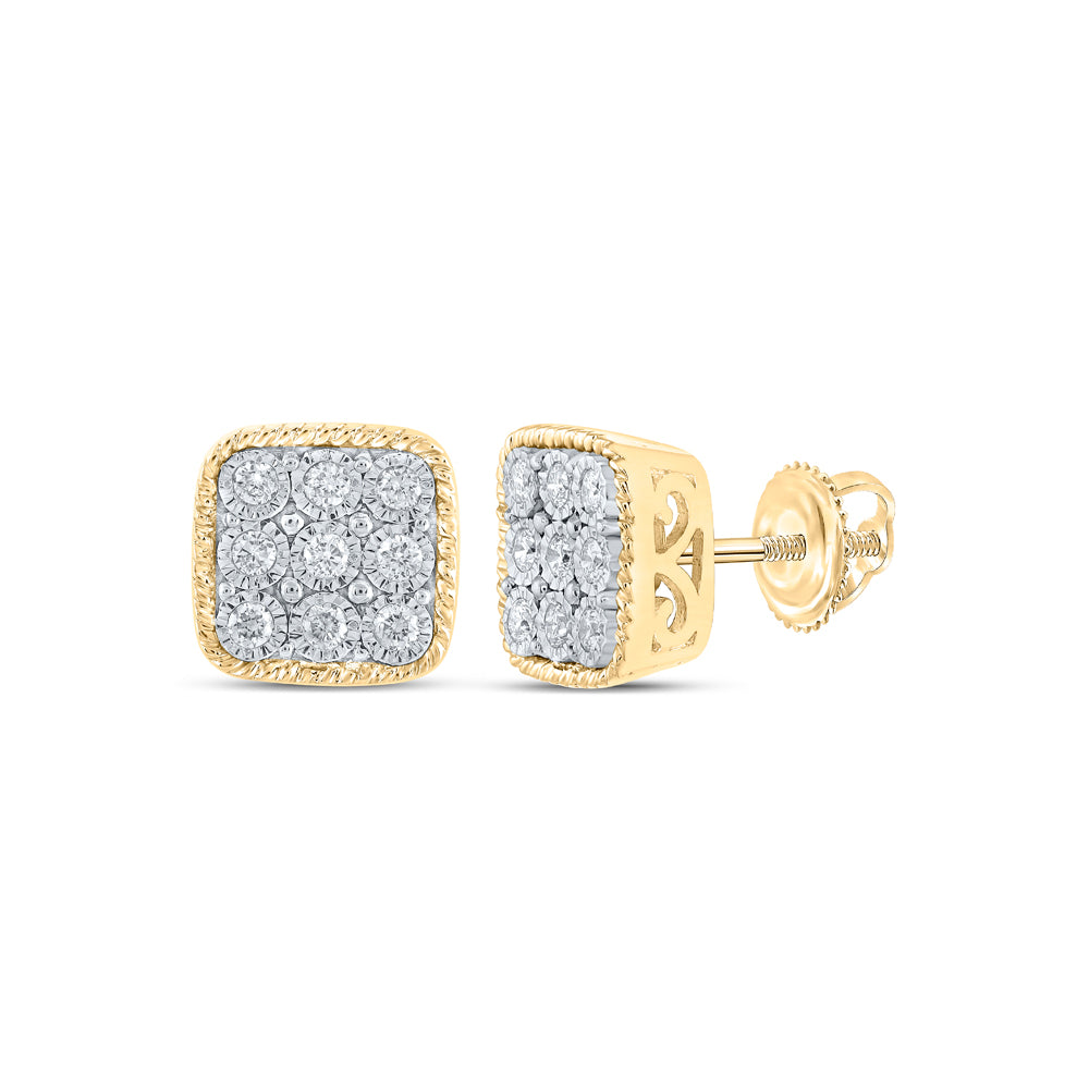 1/5CTW-DIA NK SQUARE EARRING