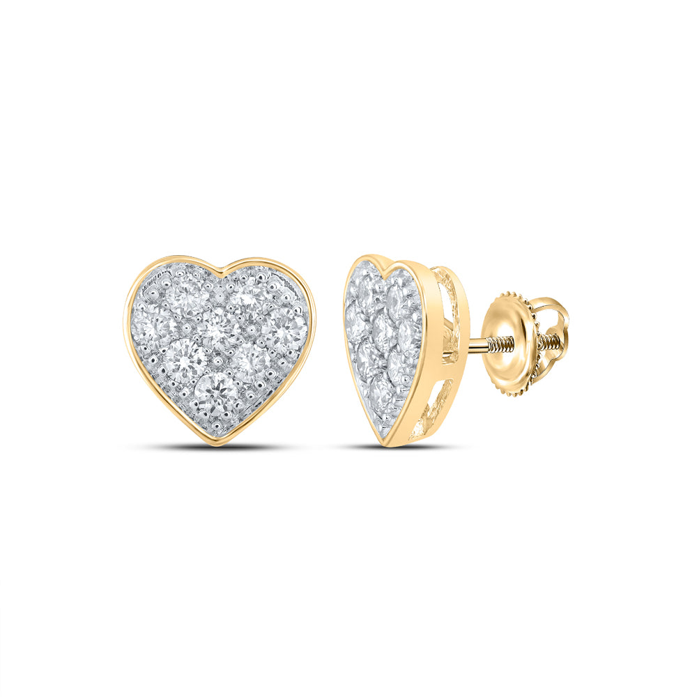 1/3 CTW-DIA NK FASHION HEART EARRING