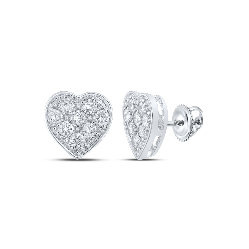 1/3 CTW-DIA NK FASHION HEART EARRING