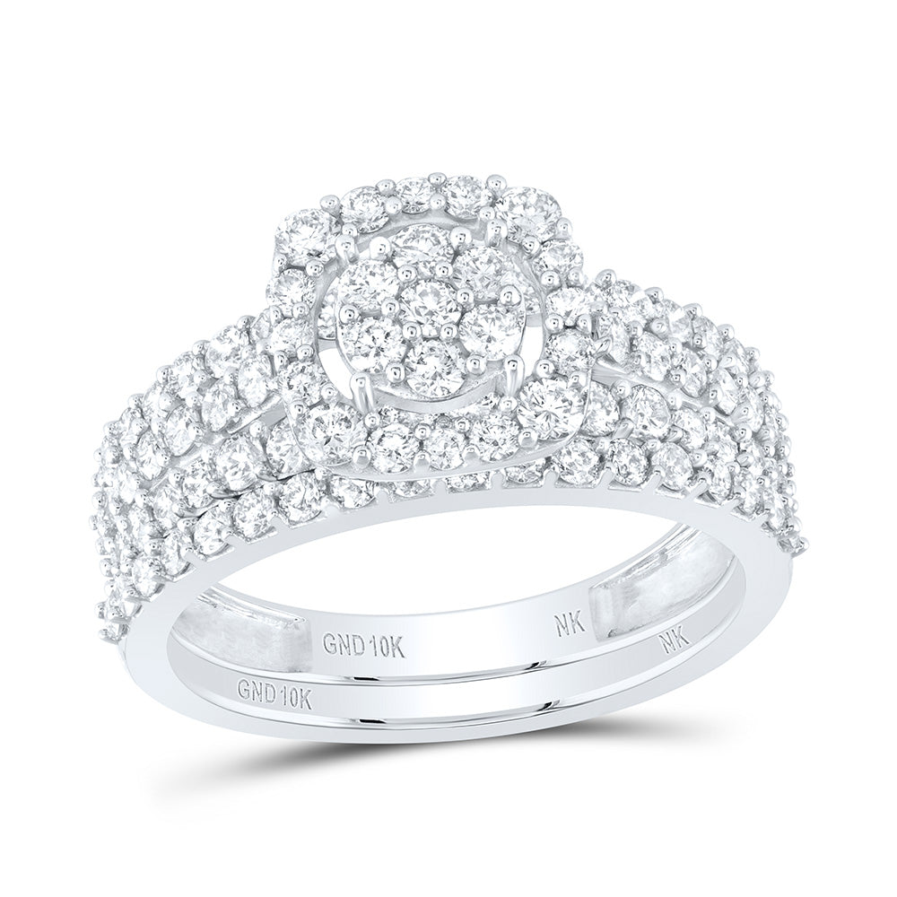 1 1/2 CTW-DIA NK BRIDAL SET