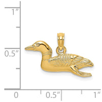 Load image into Gallery viewer, 14k Solid Polished 3-Dimensional Mallard Charm
