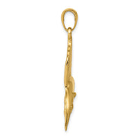 Load image into Gallery viewer, 14k Polished Sailfish Pendant
