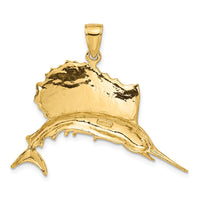 Load image into Gallery viewer, 14k Polished Sailfish Pendant
