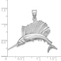 Load image into Gallery viewer, 14K White Gold Polished Sailfish Charm
