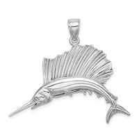 Load image into Gallery viewer, 14K White Gold Polished Sailfish Charm
