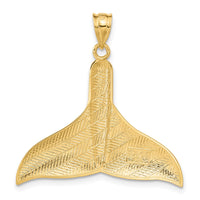 Load image into Gallery viewer, 14k Solid Polished Large Whale Tail Pendant
