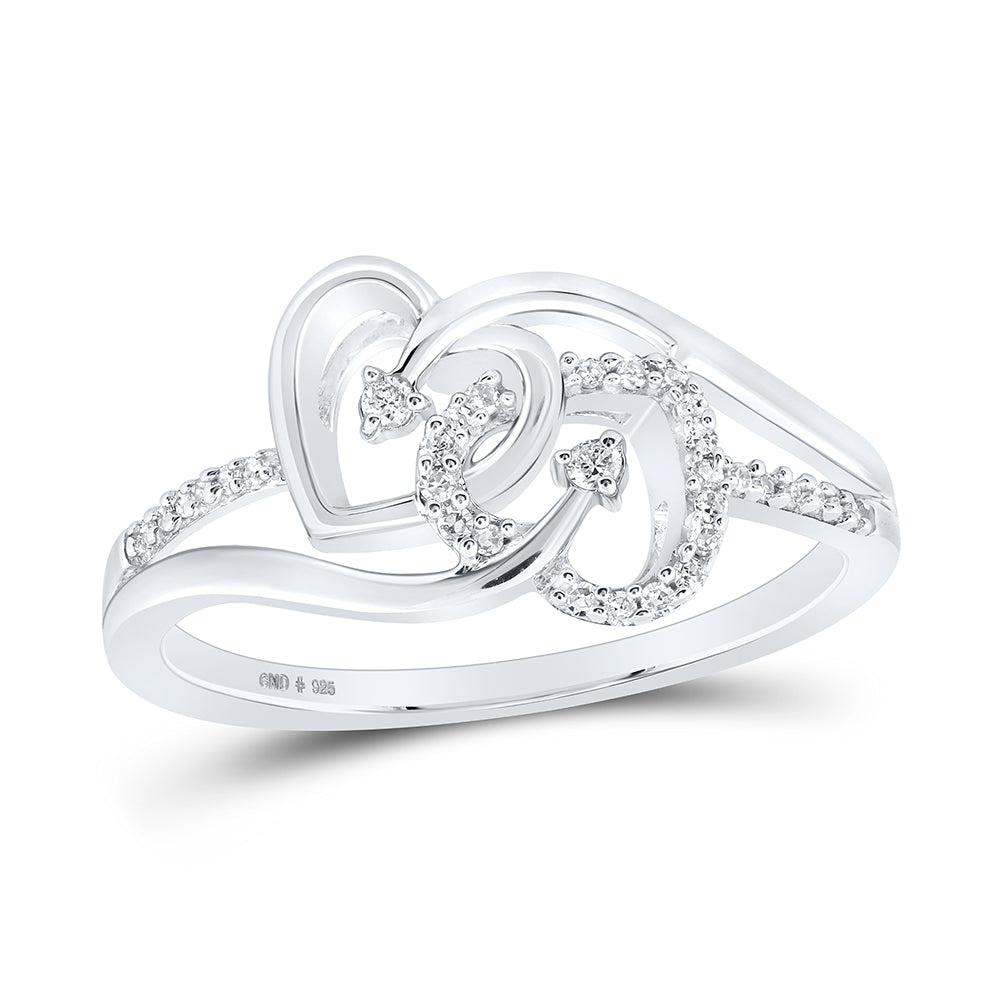 1/10CTW-DIA P2 GIFT HEART RING
