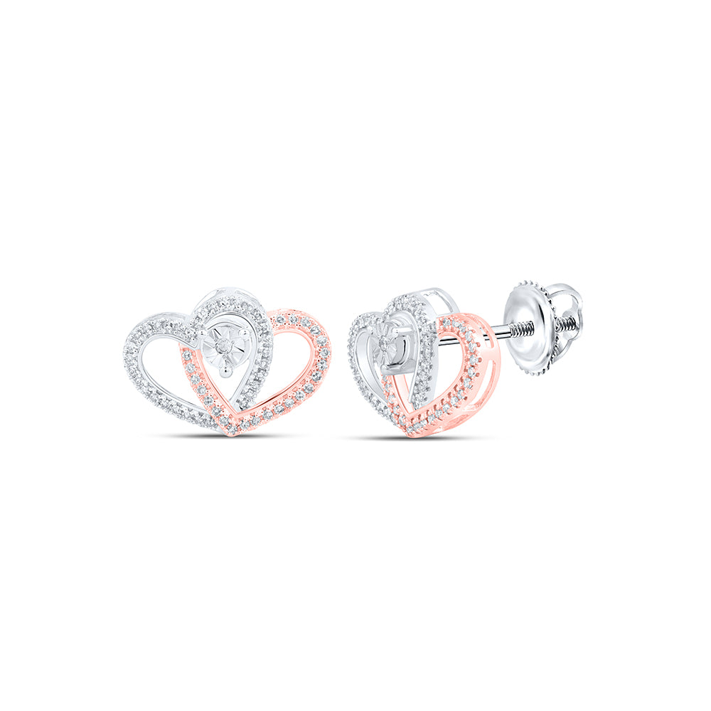 1/4CTW-DIA NK HEART EARRING