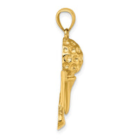 Load image into Gallery viewer, 14k Solid Polished Open-Backed Golf Charm
