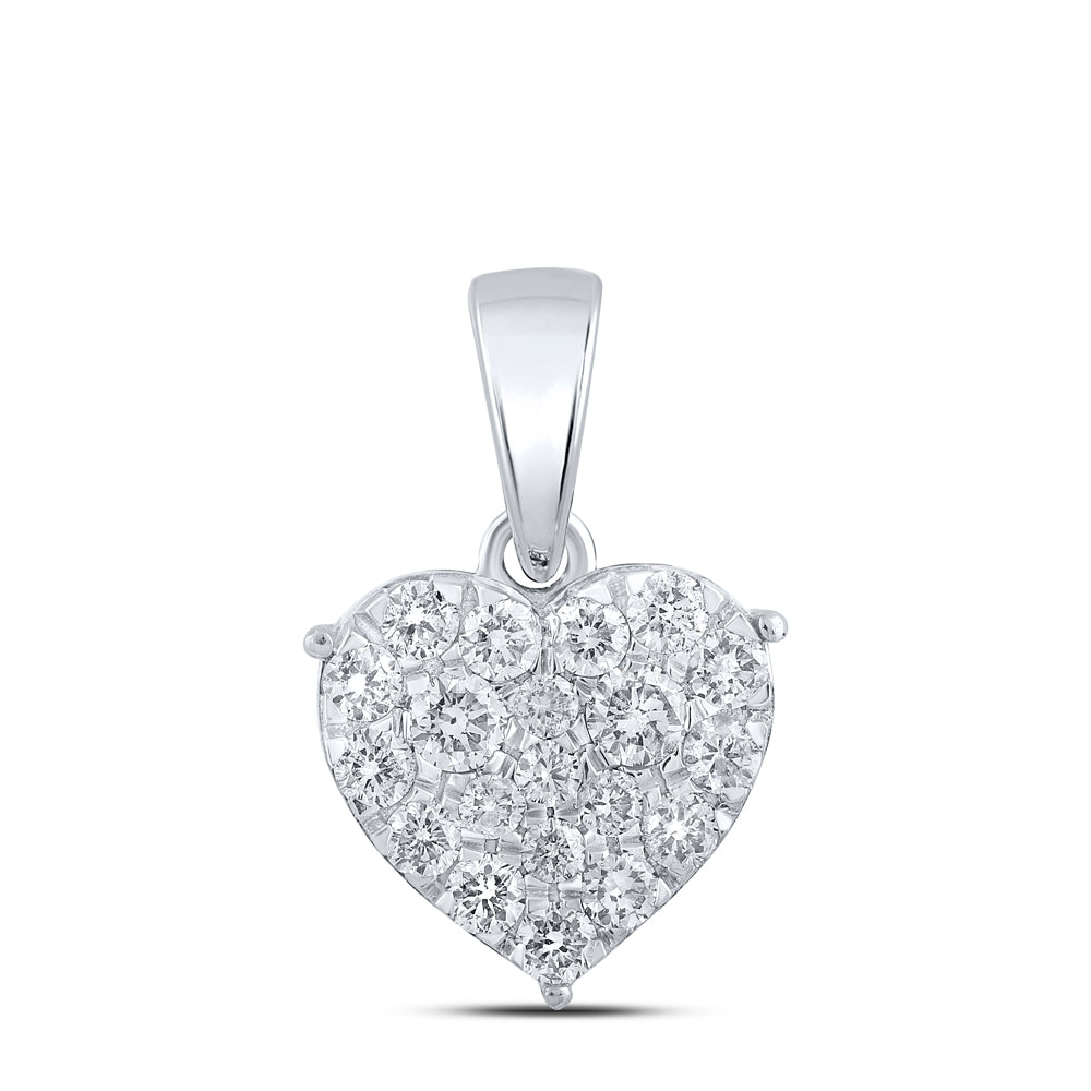 1/2CTW-DIA NK HEART PENDANT