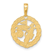 Load image into Gallery viewer, 14k Solid Polished Golf Theme Pendant
