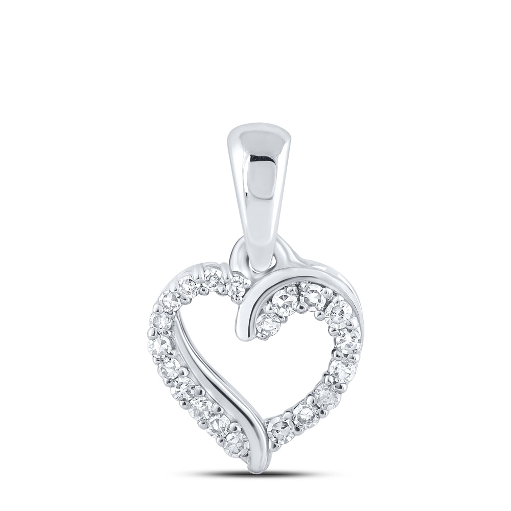 1/12CTW-DIA NK HEART PENDANT