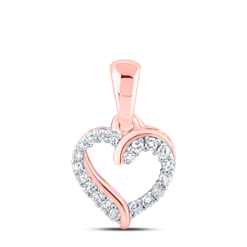 1/12CTW-DIA NK HEART PENDANT