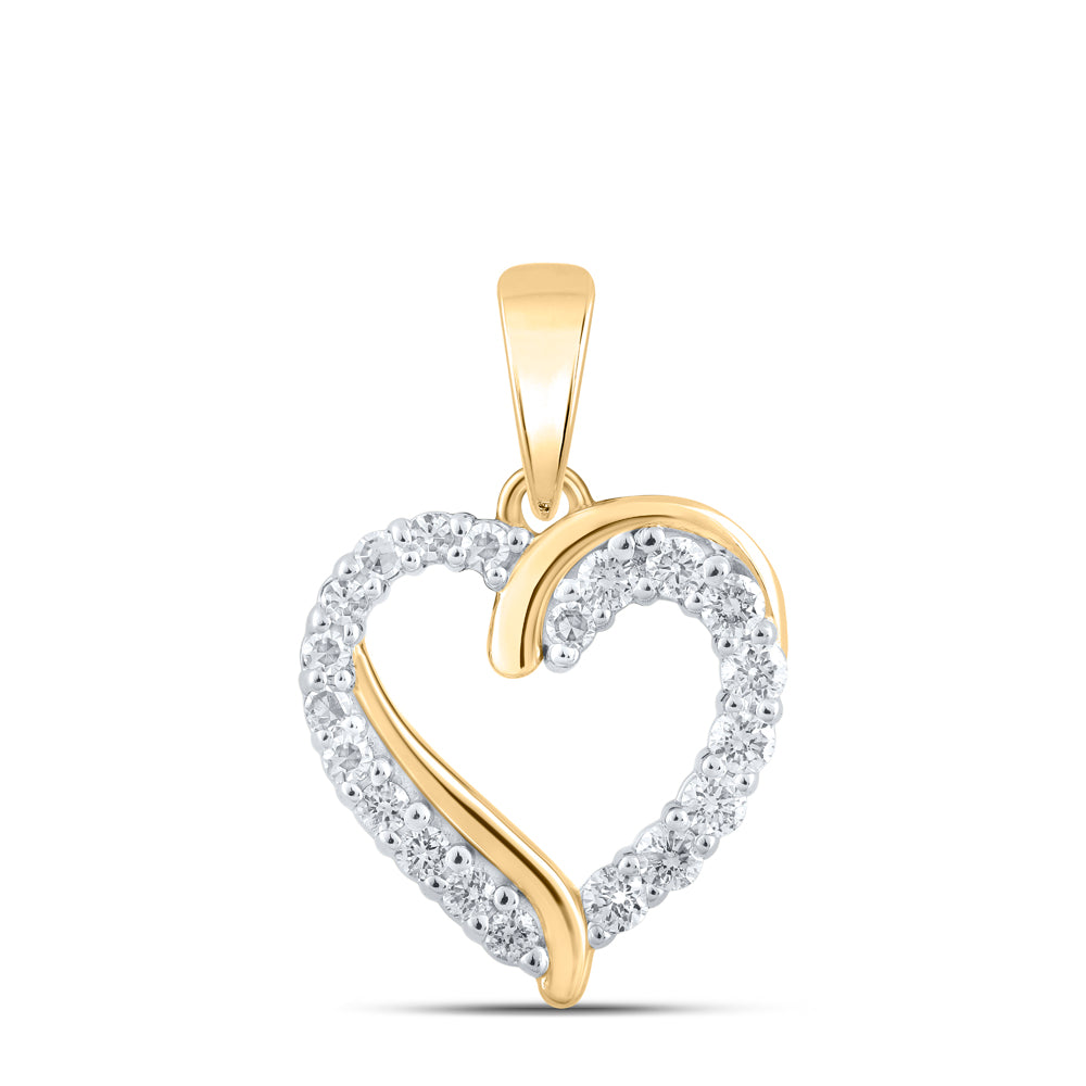 1/4CTW-DIA NK HEART PENDANT