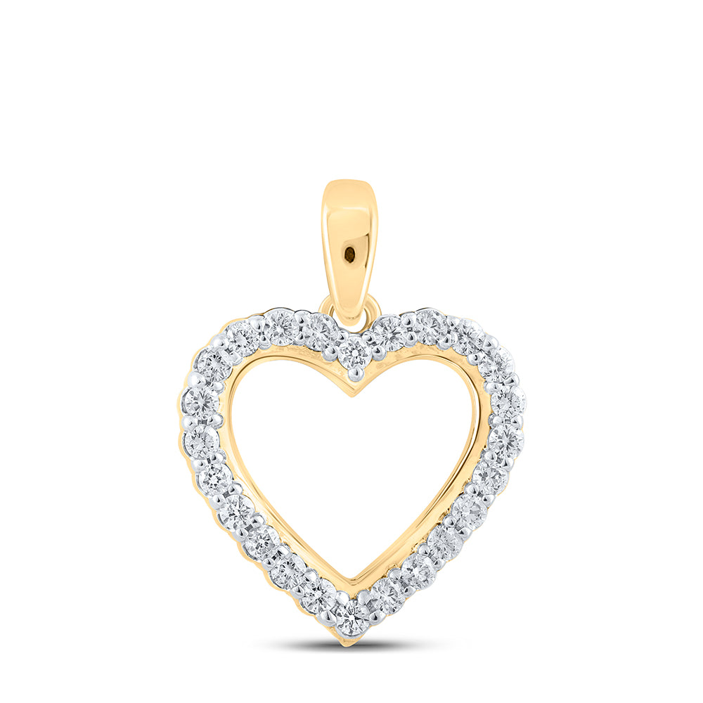1/4CTW-DIA NK HEART PENDANT