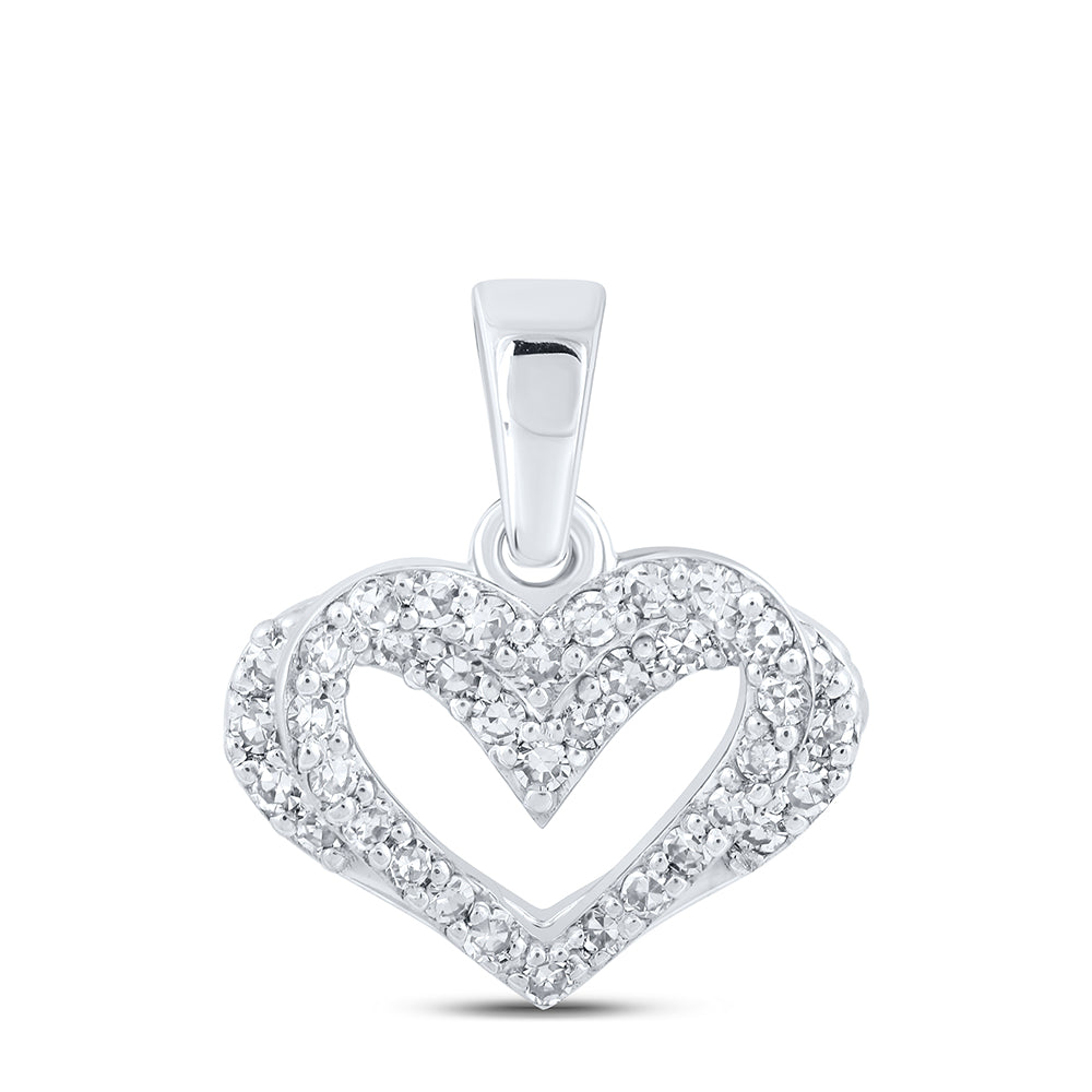 1/4CTW-DIA NK HEART PENDANT