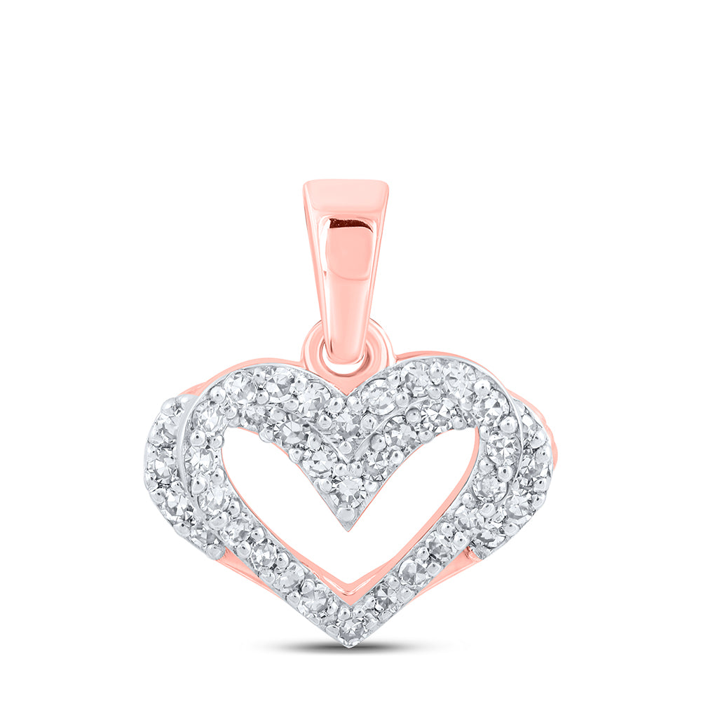 1/4CTW-DIA NK HEART PENDANT
