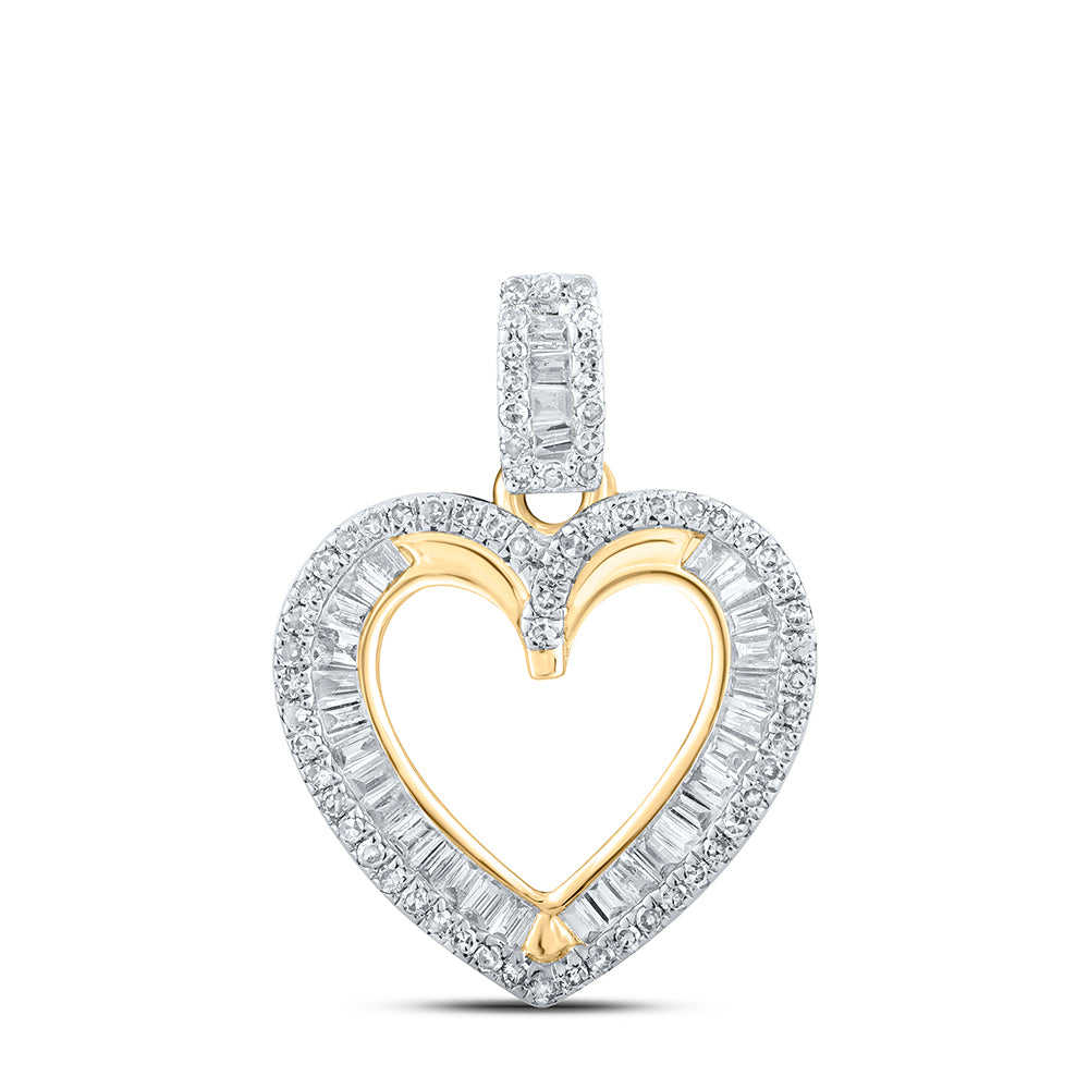 3/8CTW-DIA NK HEART PENDANT
