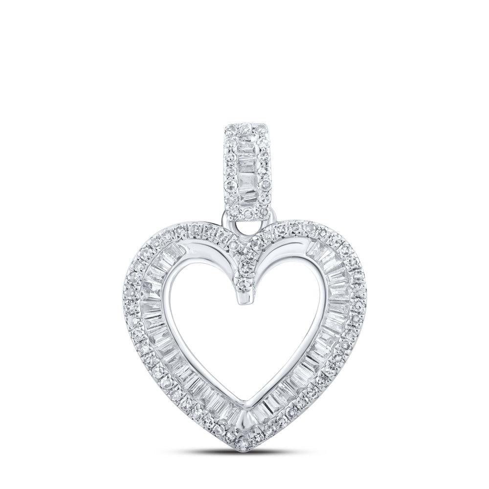 3/8CTW-DIA NK HEART PENDANT