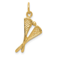 Load image into Gallery viewer, 14k Polished Lacrosse Sticks Charm
