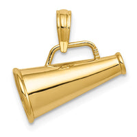 Load image into Gallery viewer, 14k Polished 3-D Small Megaphone Pendant
