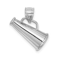 Load image into Gallery viewer, 14K White Gold 3-D Megaphone Charm
