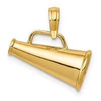 Load image into Gallery viewer, 14k Polished 3-D Small Megaphone Pendant

