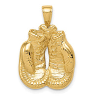 Load image into Gallery viewer, 14k Solid Polished Open-Backed Boxing Gloves Pendant
