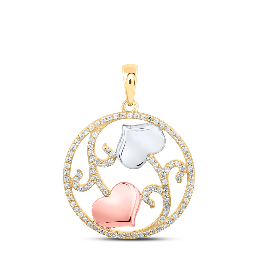 1/3CTW-DIA CN HEART PENDANT