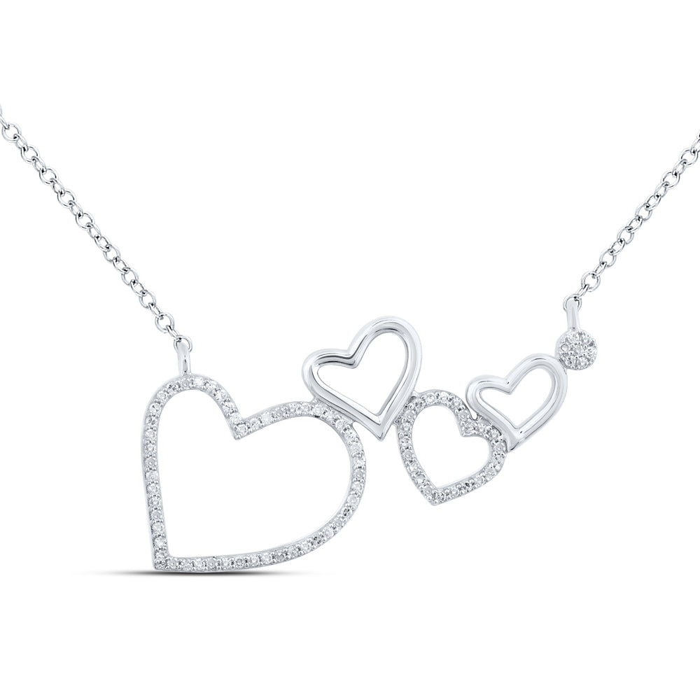 1/6CTW-DIA CN HEART NECKLACE