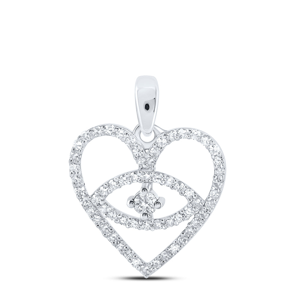 1/3CTW-DIA NK HEART PENDANT