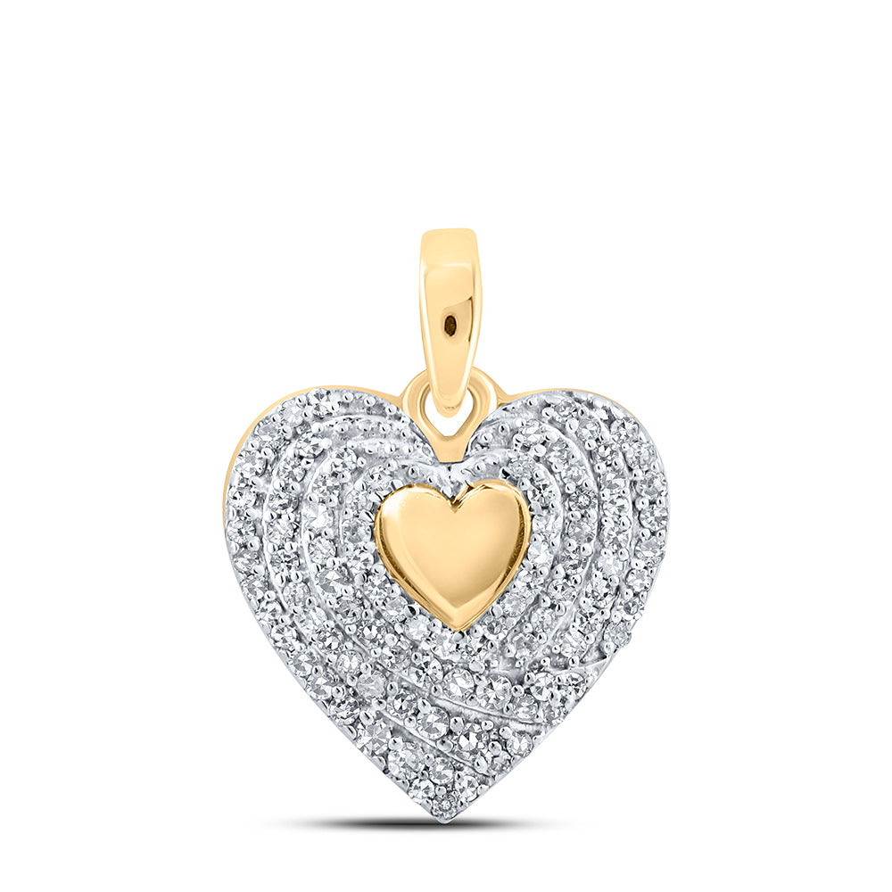 1/4CTW-DIA NK HEART PENDANT
