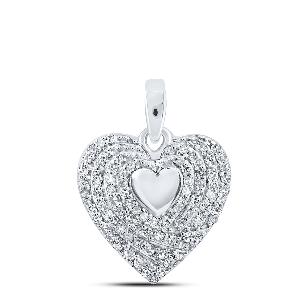 1/4CTW-DIA NK HEART PENDANT