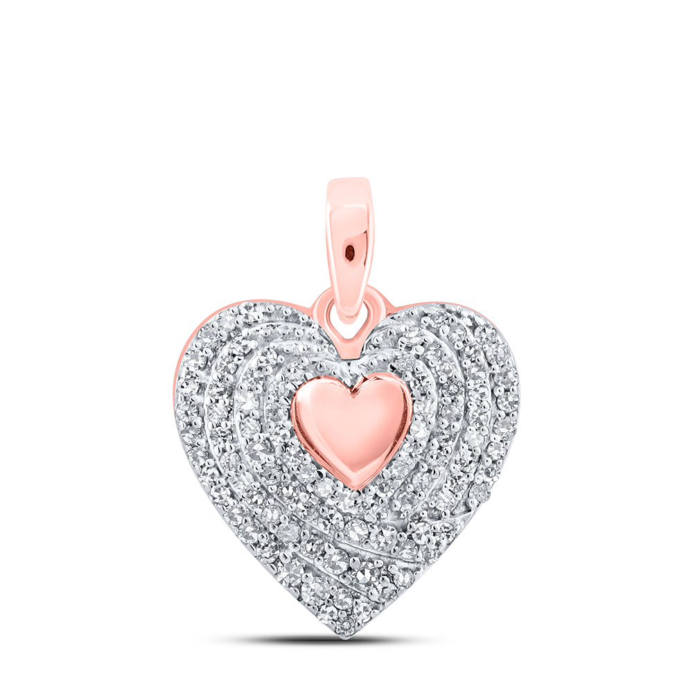 1/4CTW-DIA NK HEART PENDANT