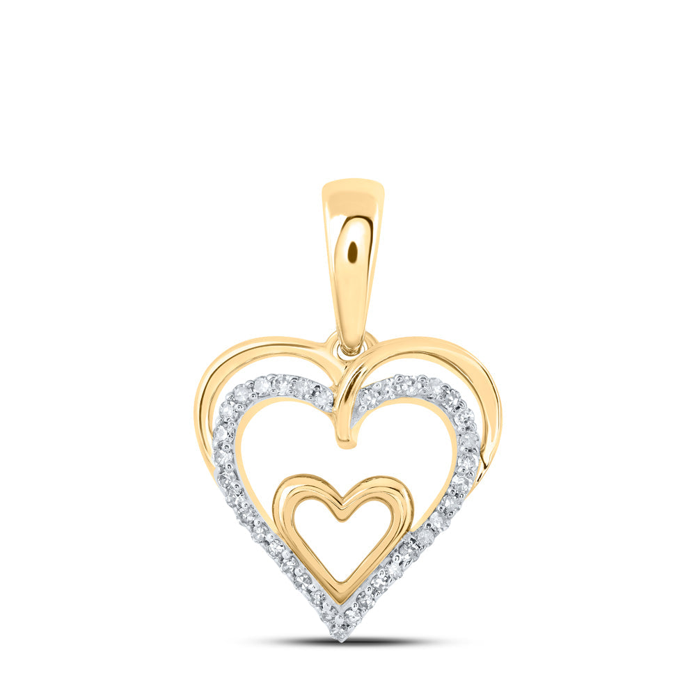 1/10CTW-DIA NK HEART PENDANT