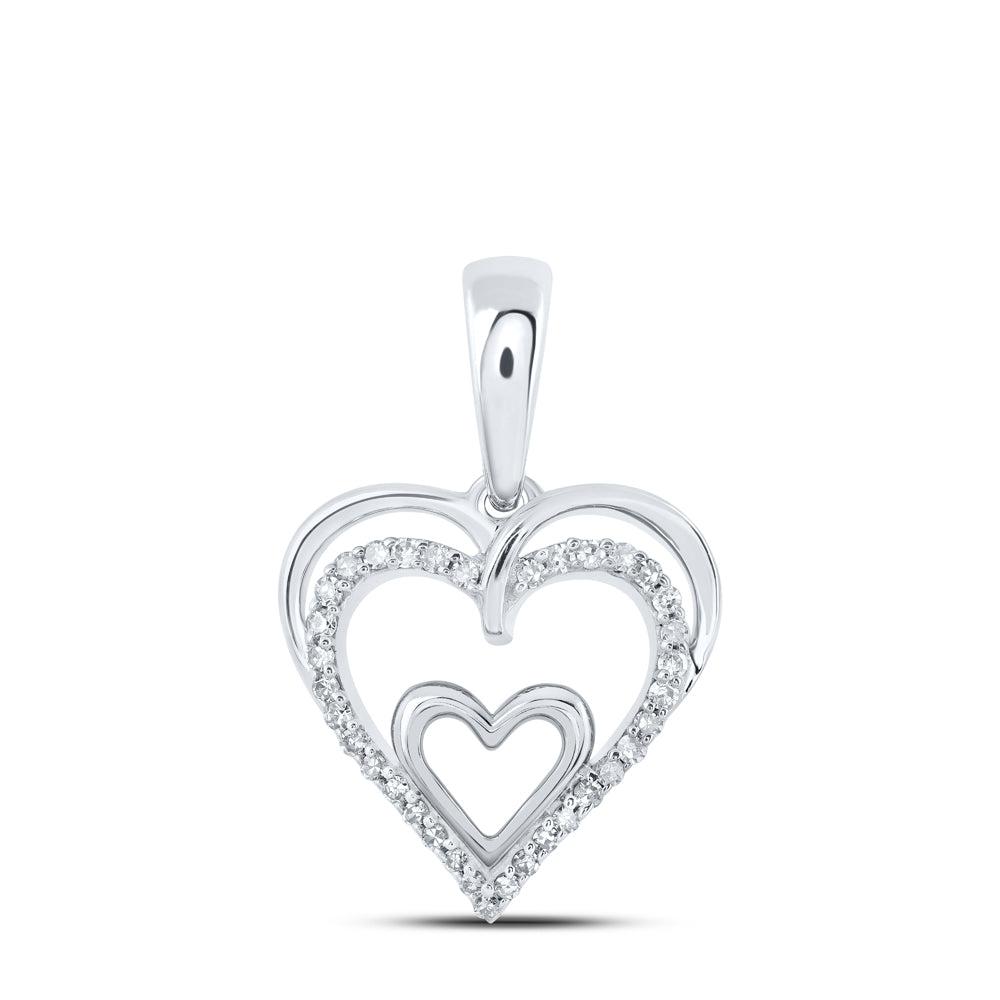1/10CTW-DIA NK HEART PENDANT