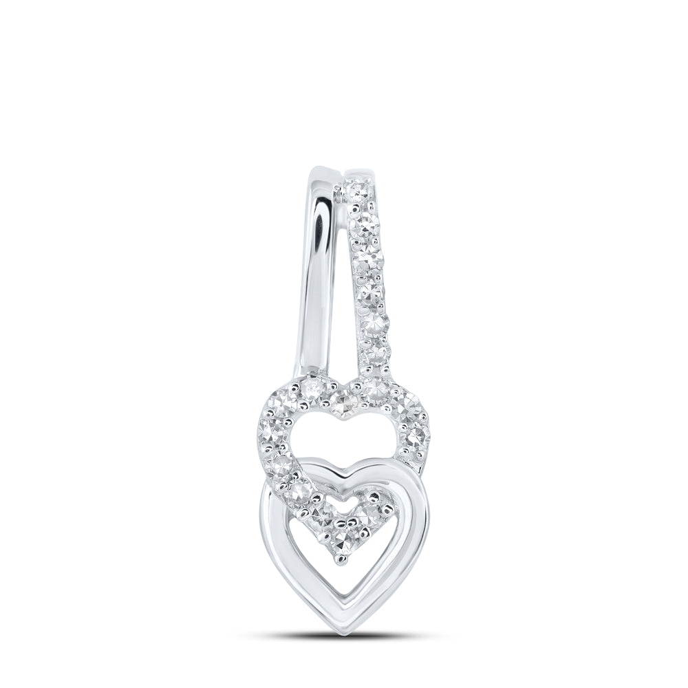 1/10CTW-DIA NK HEART PENDANT