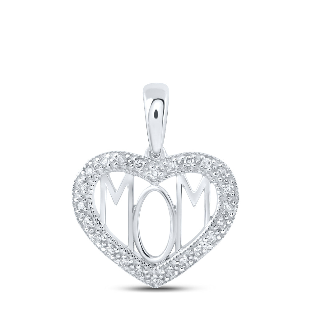 1/8CTW-DIA NK HEART PENDANT