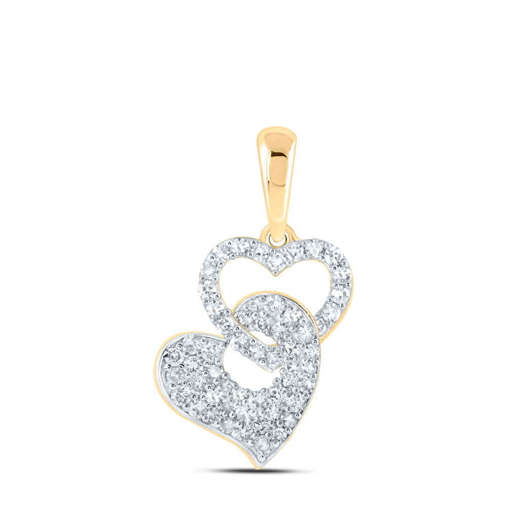 3/8CTW-DIA NK HEART PENDANT