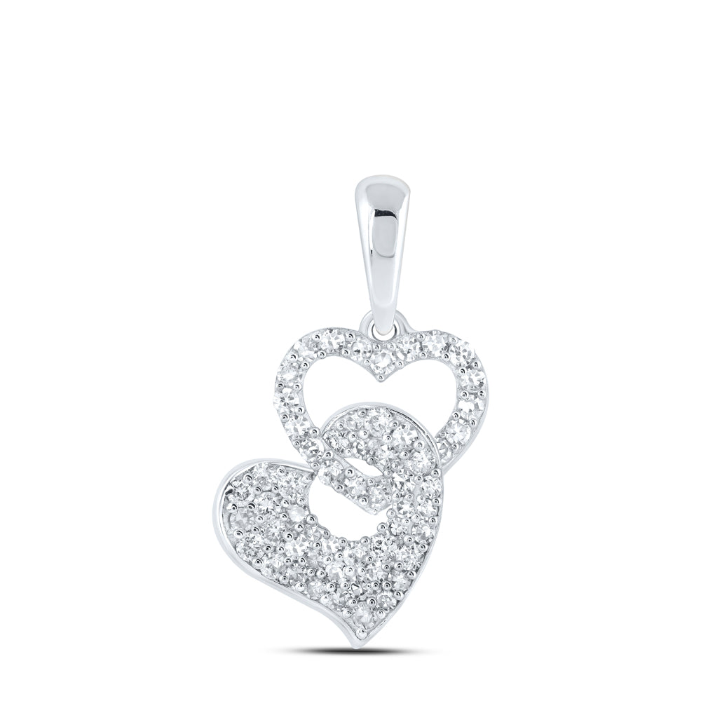 3/8CTW-DIA NK HEART PENDANT